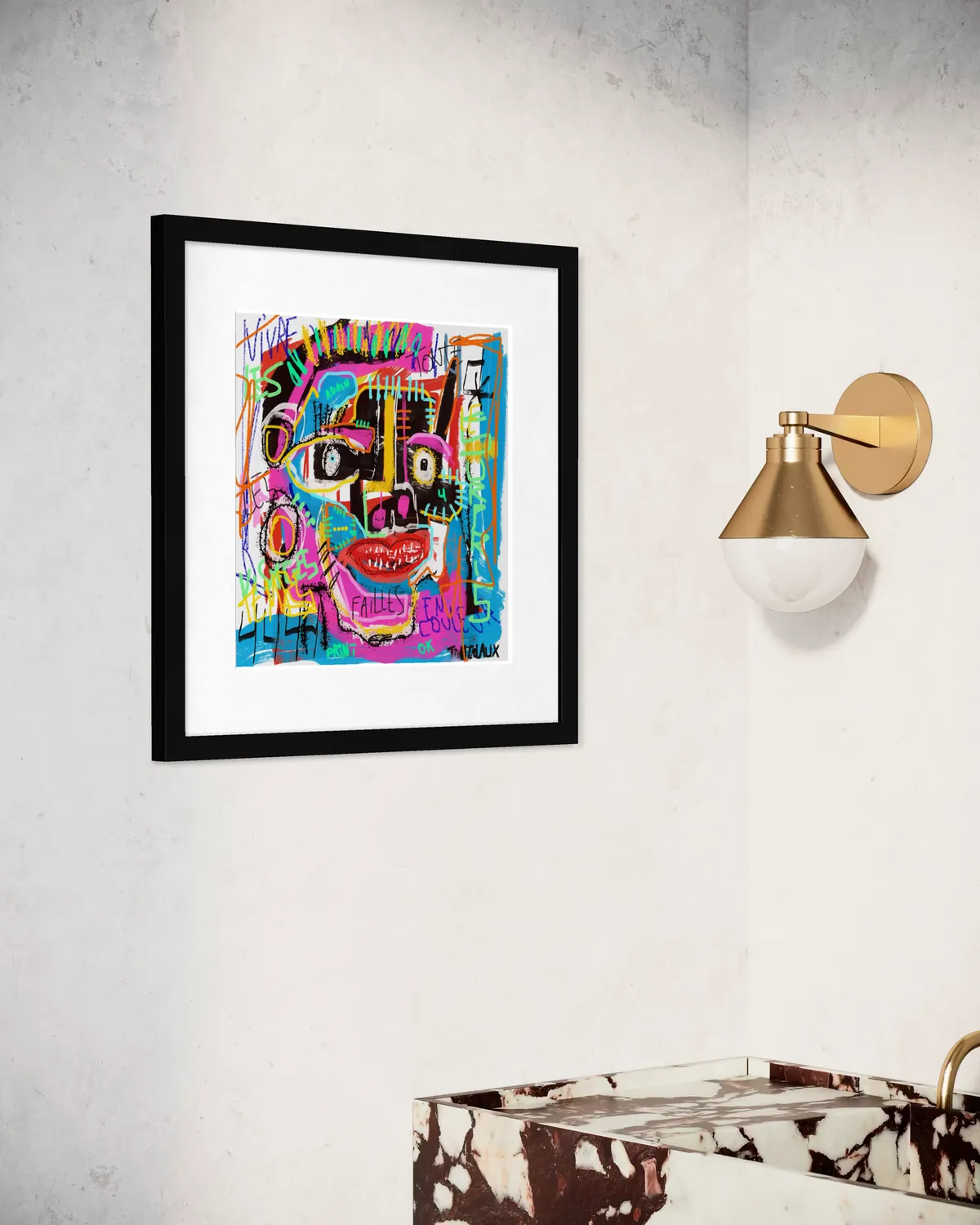 Print Failles encadré dans un intérieur lumineux – Tom Colaux