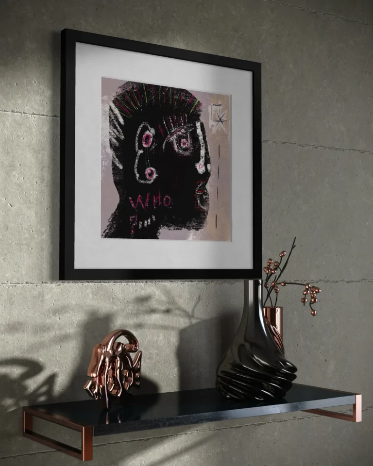Print Who encadré dans un intérieur contemporain – Tom Colaux